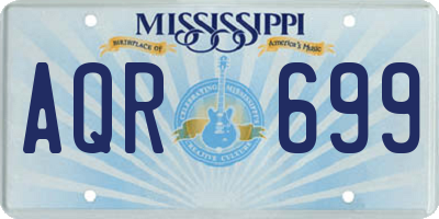 MS license plate AQR699