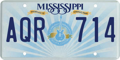 MS license plate AQR714