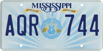 MS license plate AQR744
