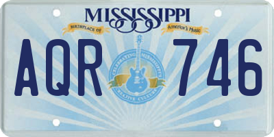 MS license plate AQR746