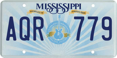 MS license plate AQR779