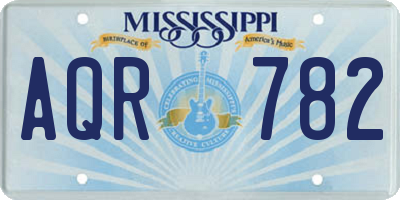 MS license plate AQR782