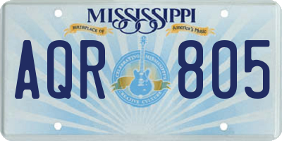 MS license plate AQR805