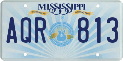 MS license plate AQR813
