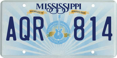 MS license plate AQR814