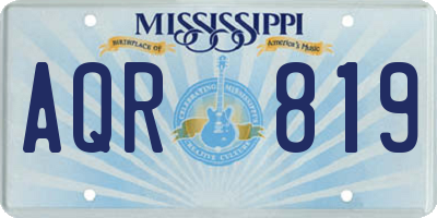 MS license plate AQR819