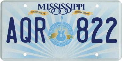 MS license plate AQR822