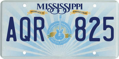 MS license plate AQR825