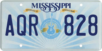 MS license plate AQR828