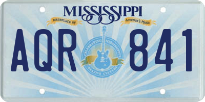 MS license plate AQR841