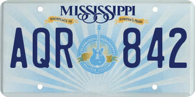 MS license plate AQR842