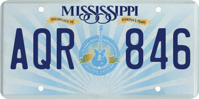 MS license plate AQR846