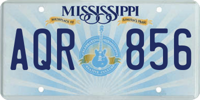 MS license plate AQR856