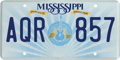 MS license plate AQR857