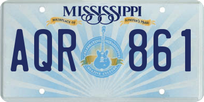 MS license plate AQR861