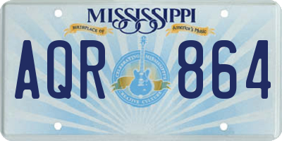 MS license plate AQR864