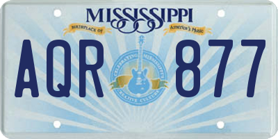 MS license plate AQR877