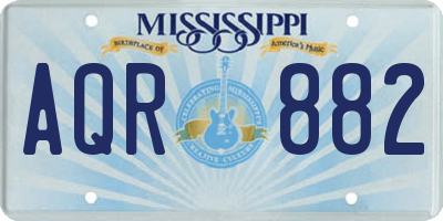 MS license plate AQR882