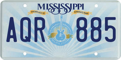 MS license plate AQR885