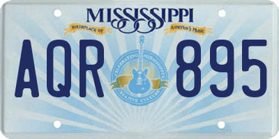 MS license plate AQR895