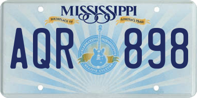 MS license plate AQR898