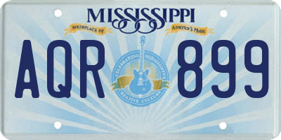 MS license plate AQR899
