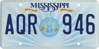 MS license plate AQR946