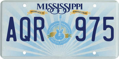MS license plate AQR975