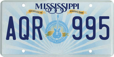 MS license plate AQR995