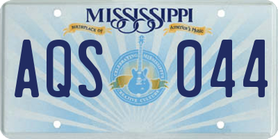MS license plate AQS044