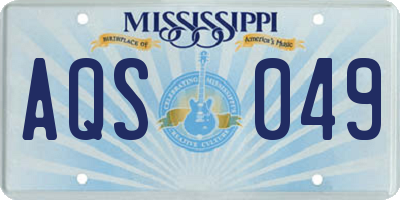 MS license plate AQS049