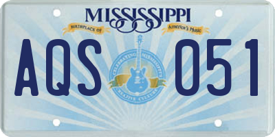 MS license plate AQS051