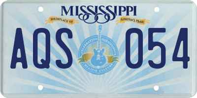 MS license plate AQS054