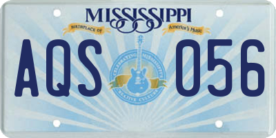 MS license plate AQS056