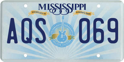MS license plate AQS069