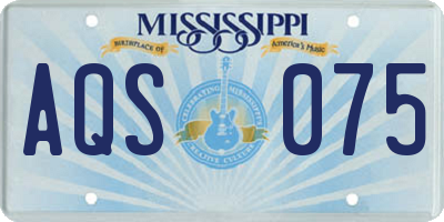 MS license plate AQS075