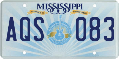 MS license plate AQS083