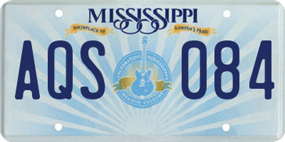 MS license plate AQS084