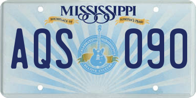 MS license plate AQS090