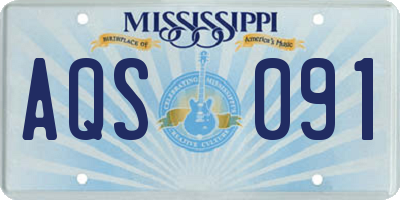 MS license plate AQS091