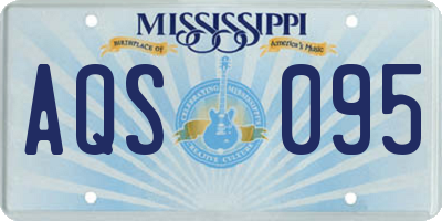 MS license plate AQS095