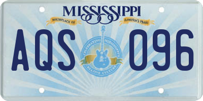 MS license plate AQS096