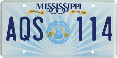 MS license plate AQS114