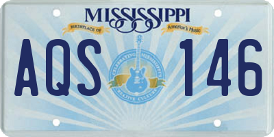 MS license plate AQS146