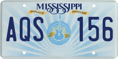 MS license plate AQS156
