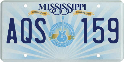 MS license plate AQS159