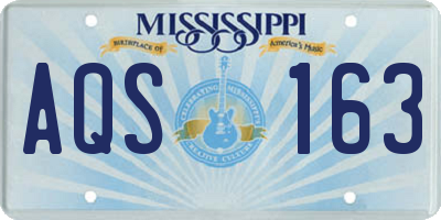 MS license plate AQS163