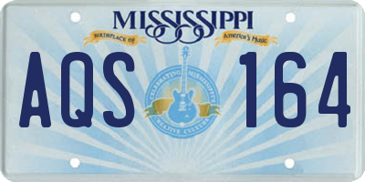 MS license plate AQS164