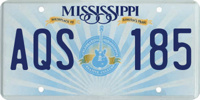 MS license plate AQS185