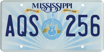 MS license plate AQS256
